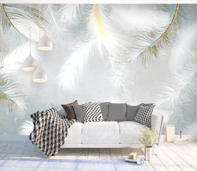 3D White Feather 1778 Wall Murals Wallpaper AJ Wallpaper 2 