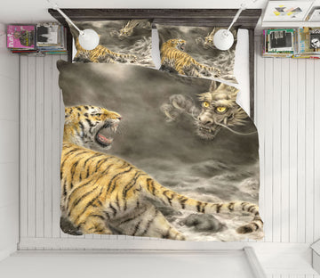 3D Dragon Tiger 5923 Kayomi Harai Bedding Bed Pillowcases Quilt Cover Duvet Cover