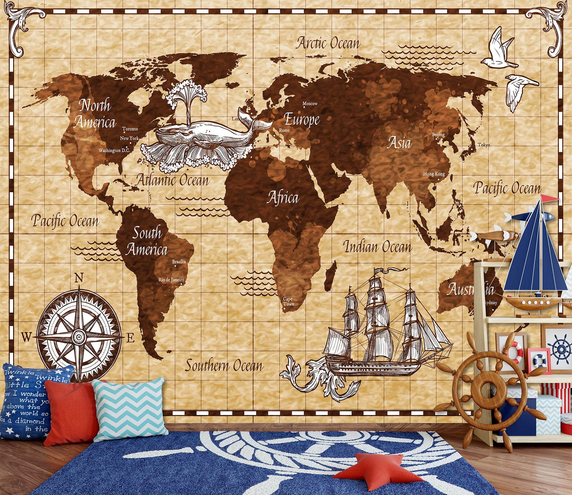 3D Abstract Pattern 2160 World Map Wall Murals Wallpaper AJ Wallpaper 2 