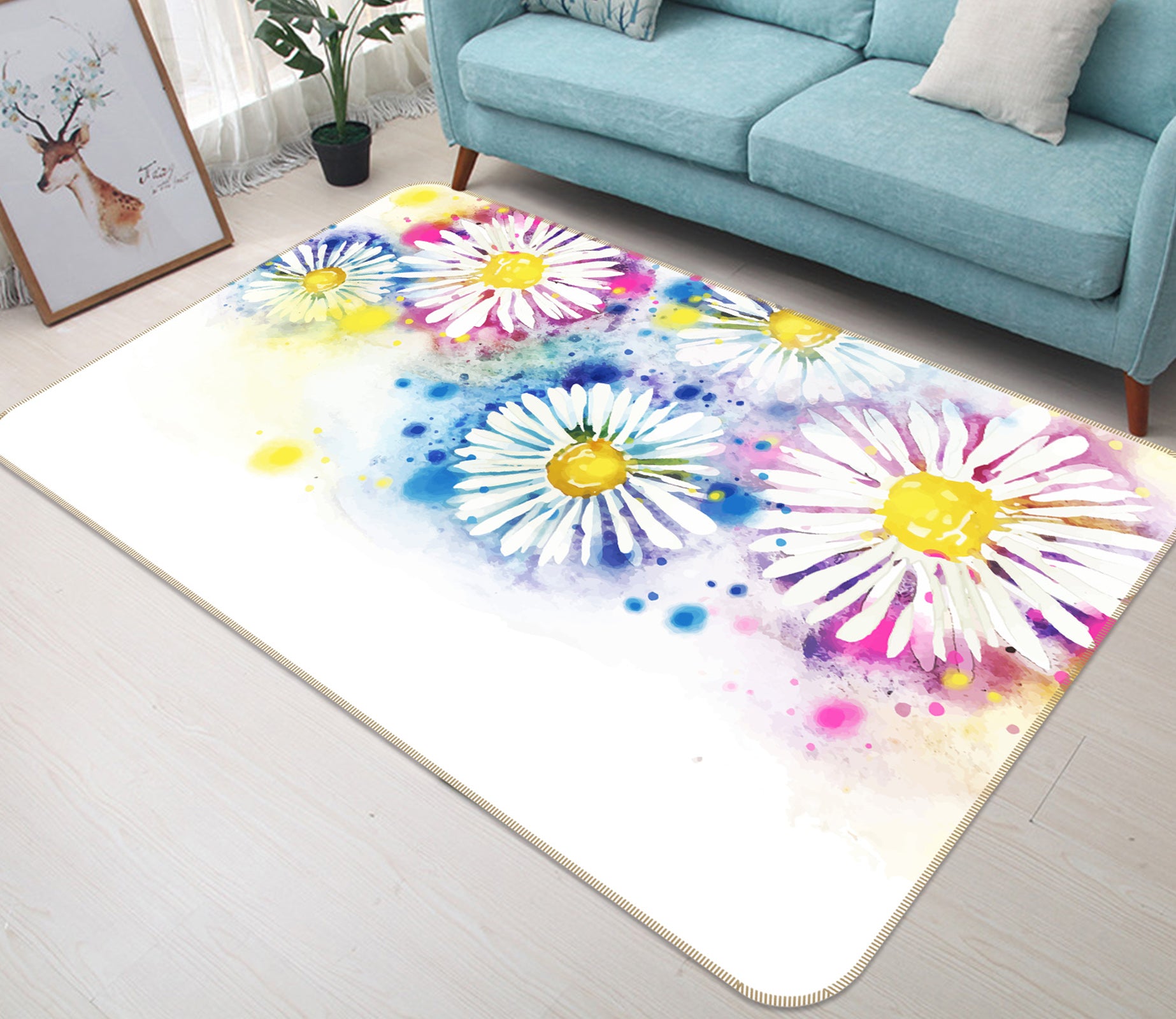 3D Flower 30194 Non Slip Rug Mat