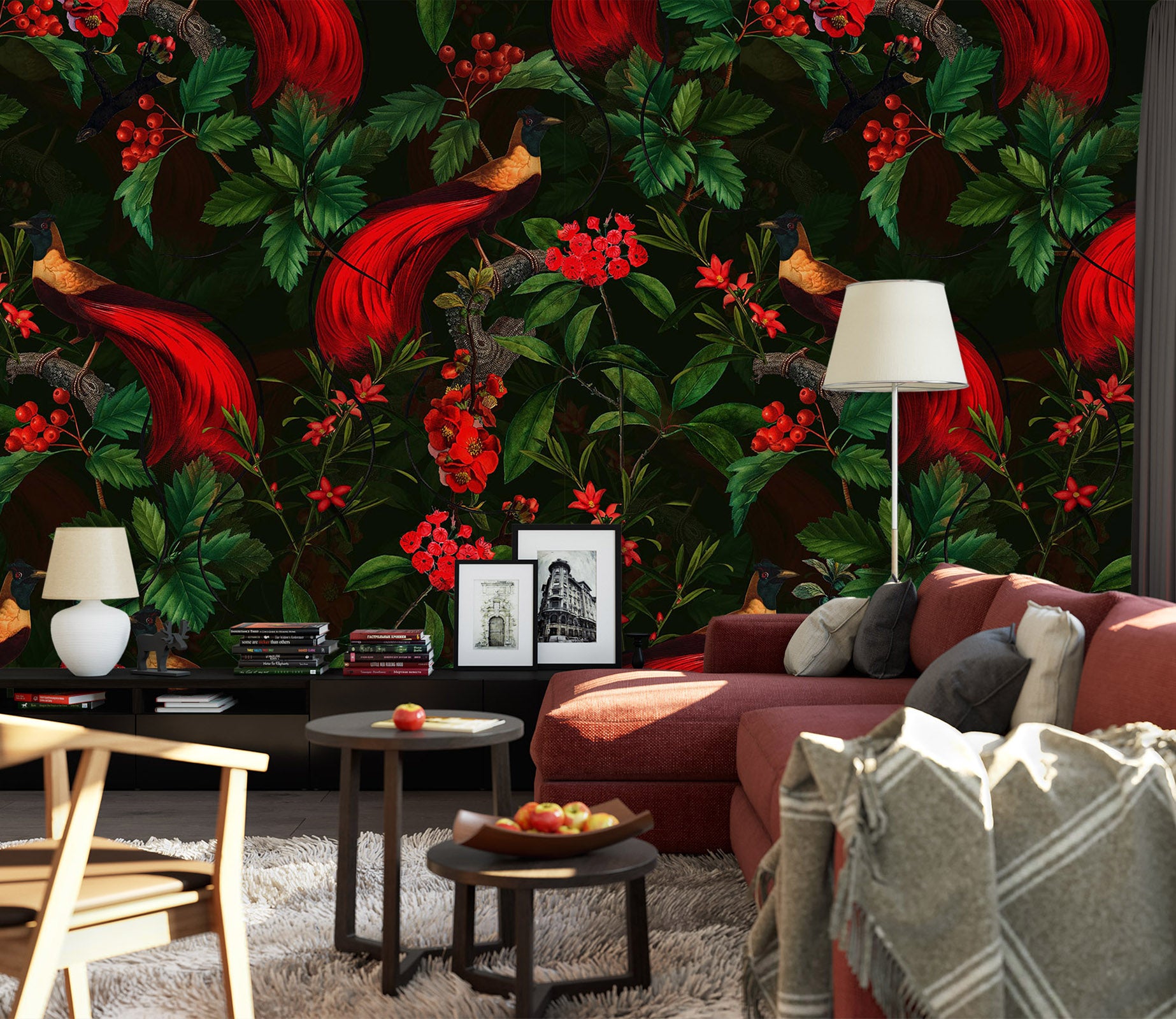 3D Wood Safflower 169 Uta Naumann Wall Mural Wall Murals