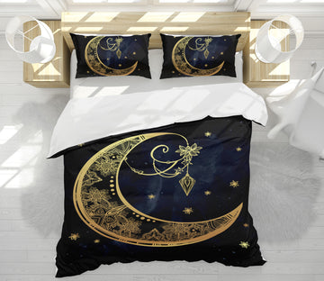 3D Golden Moon 59078 Bed Pillowcases Quilt
