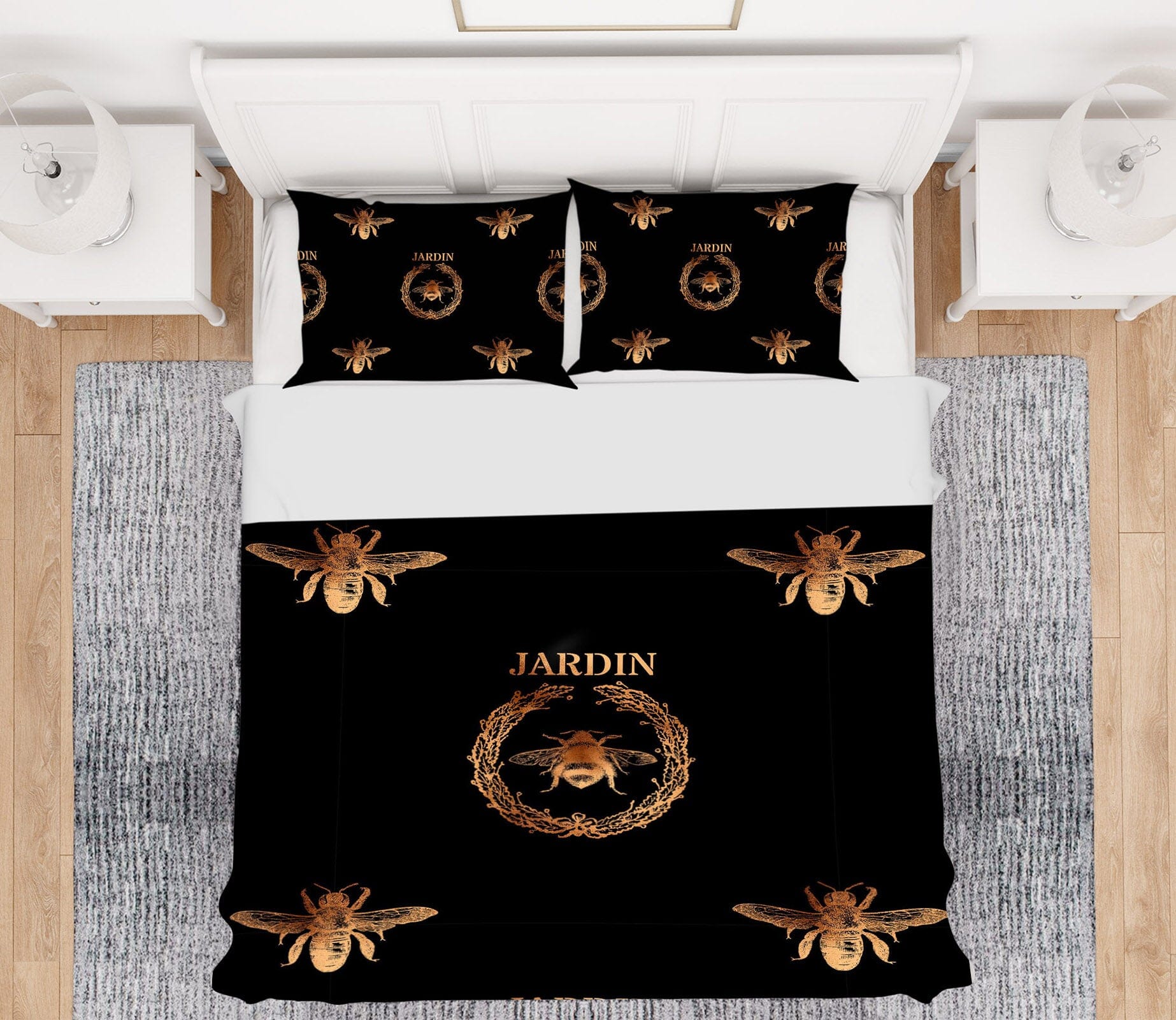 3D Golden Bee 140 Uta Naumann Bedding Bed Pillowcases Quilt Quiet Covers AJ Creativity Home 
