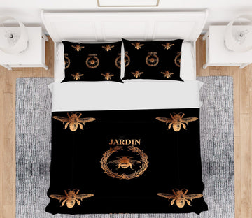 3D Golden Bee 140 Uta Naumann Bedding Bed Pillowcases Quilt Quiet Covers AJ Creativity Home 