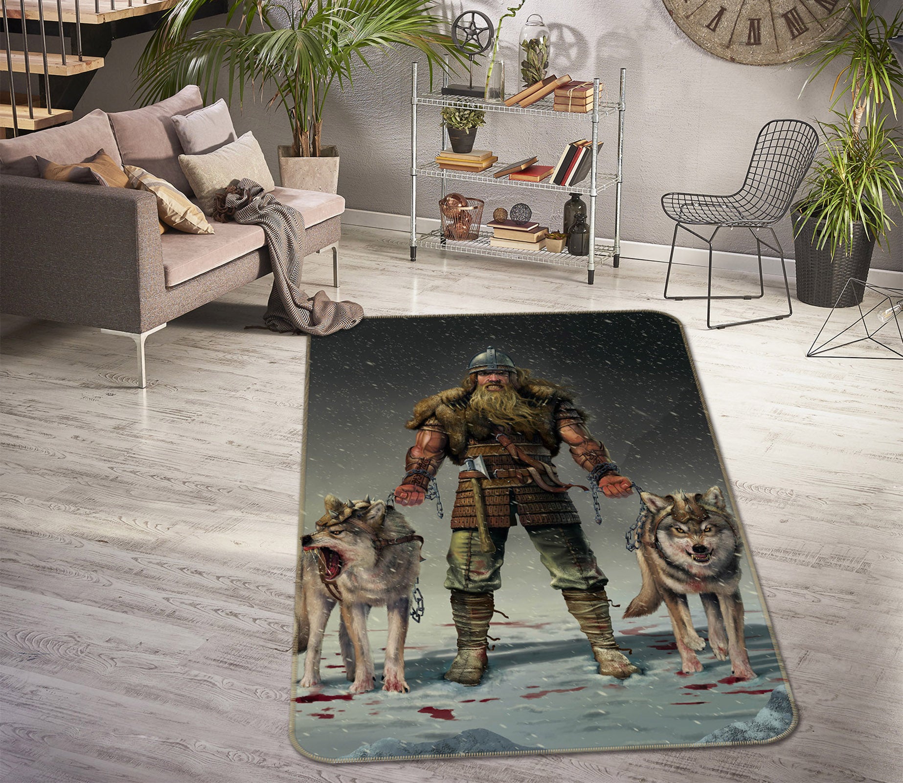 3D People Wolf 84240 Vincent Hie Rug Non Slip Rug Mat