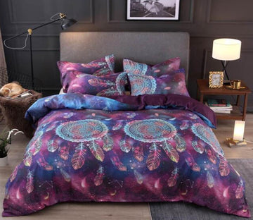 3D Purple Dream Catcher 5129 Bed Pillowcases Quilt