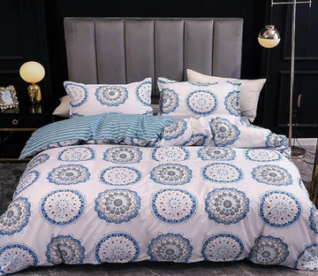 3D Pink Circle Totem 13069 Bed Pillowcases Quilt