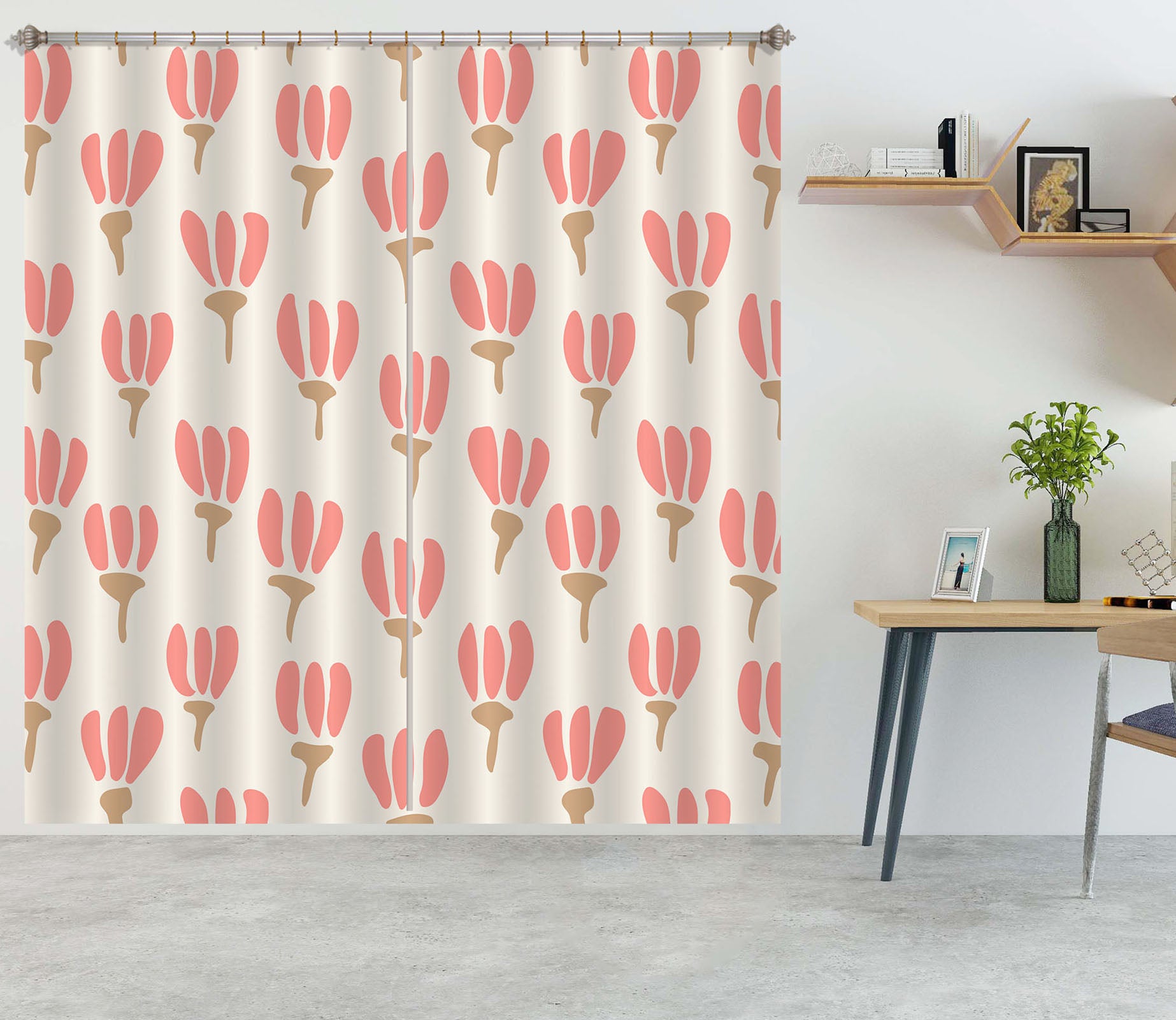 3D Petal Flower Pattern 111103 Kashmira Jayaprakash Curtain Curtains Drapes