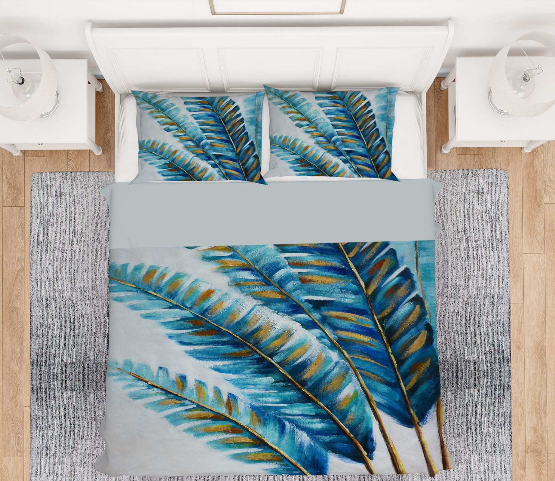 3D Leaves 16040 Bed Pillowcases Quilt