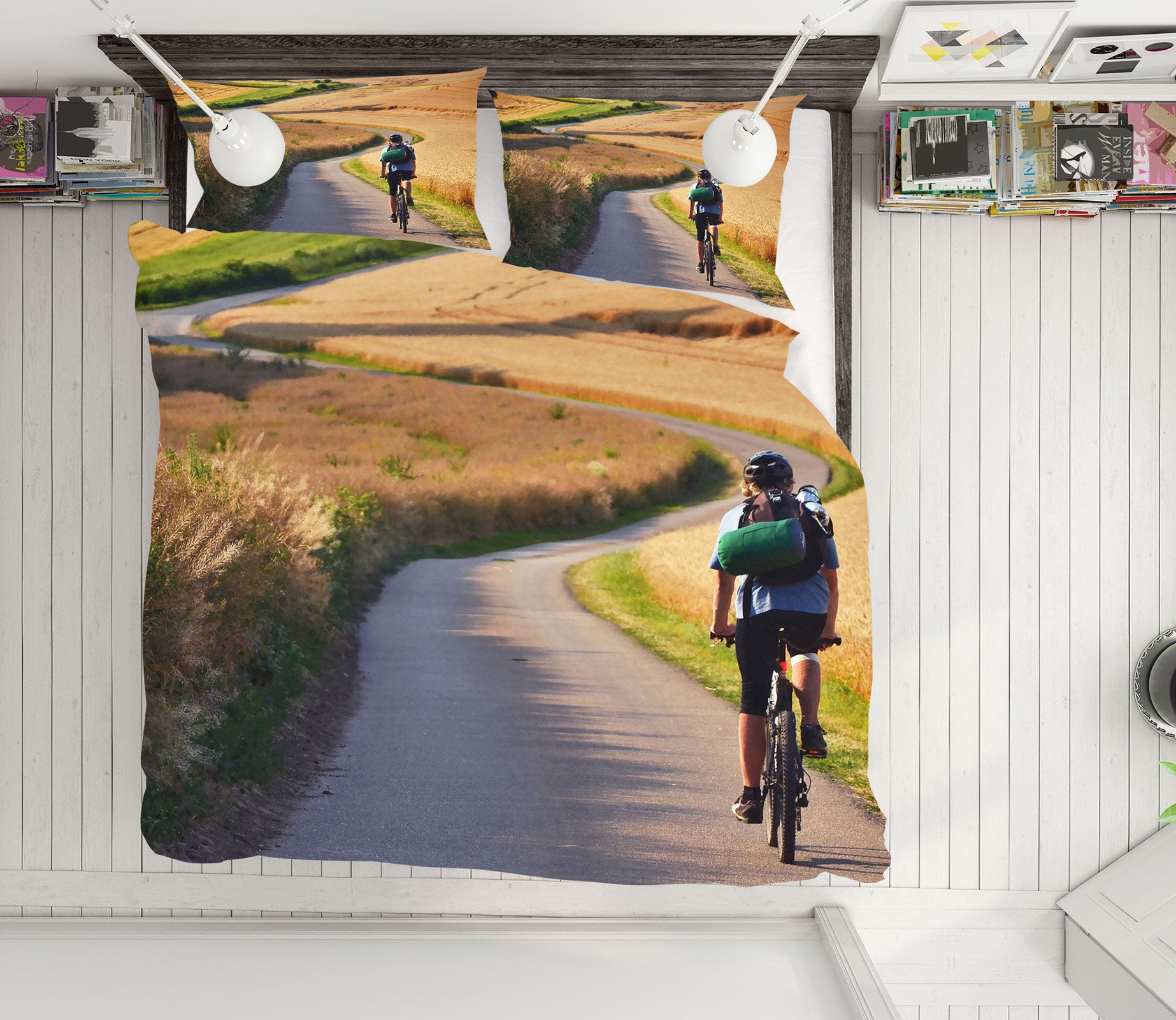 3D Cycling 14107 Bed Pillowcases Quilt