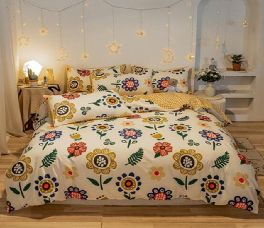 3D Yellow Flowers 40303 Bed Pillowcases Quilt