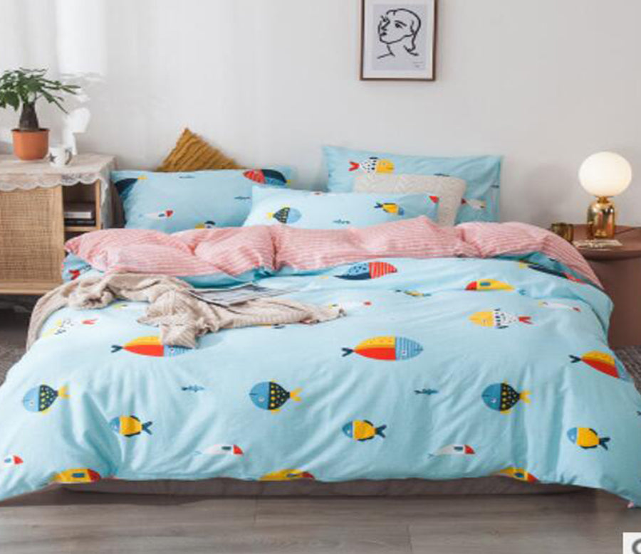 3D Rainbow Fish 14215 Bed Pillowcases Quilt