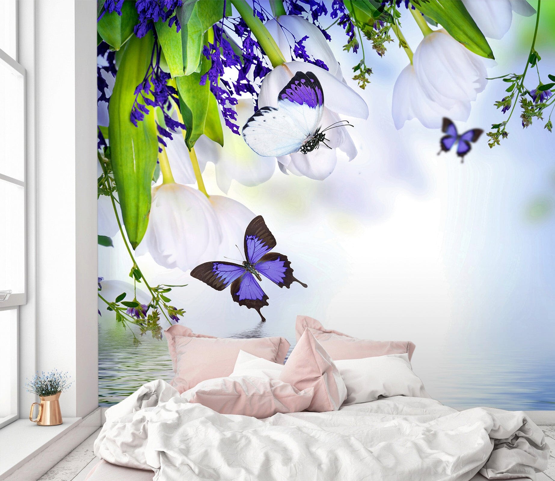 3D Purple Butterfly 391 Wall Murals Wallpaper AJ Wallpaper 2 