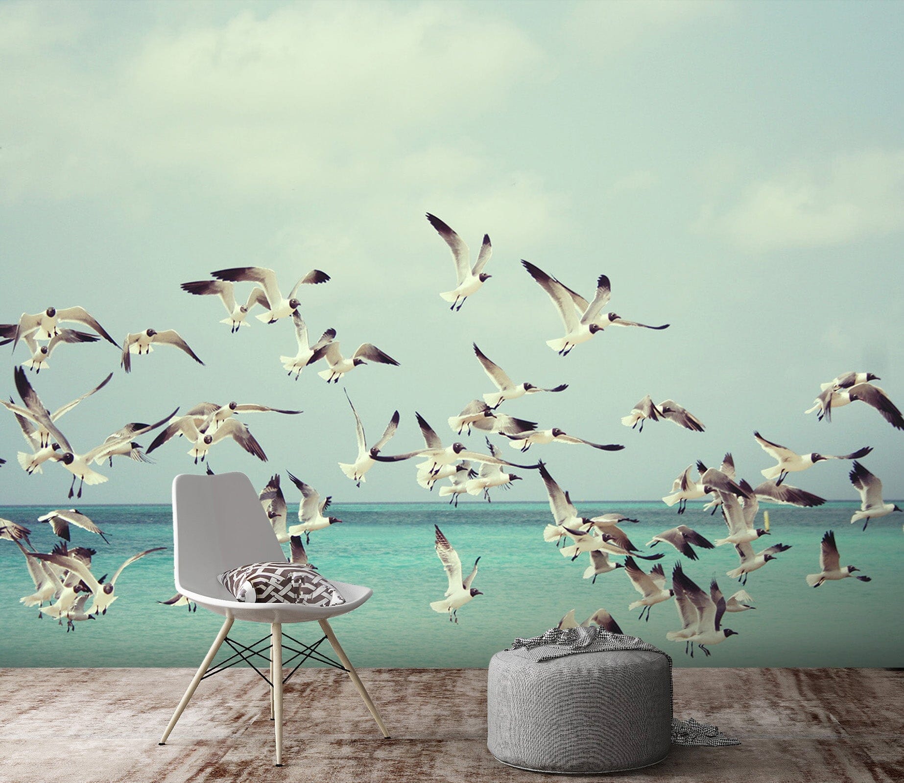3D Seagull Group 262 Wall Murals Wallpaper AJ Wallpaper 2 