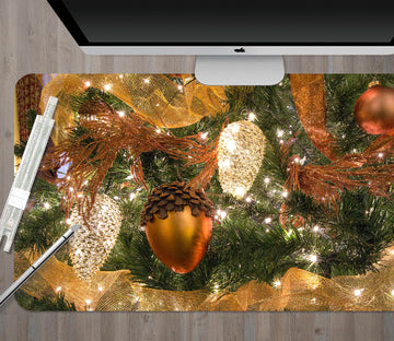 3D Pine Cones 51203 Christmas Desk Mat Xmas