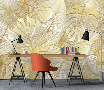 3D Gold Leaf 1071 Wall Murals