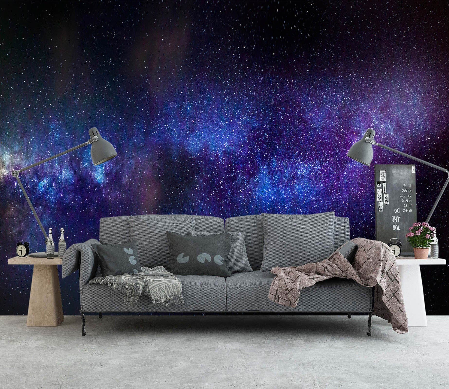 3D Blue Galaxy 1139 Wall Murals Wallpaper AJ Wallpaper 2 