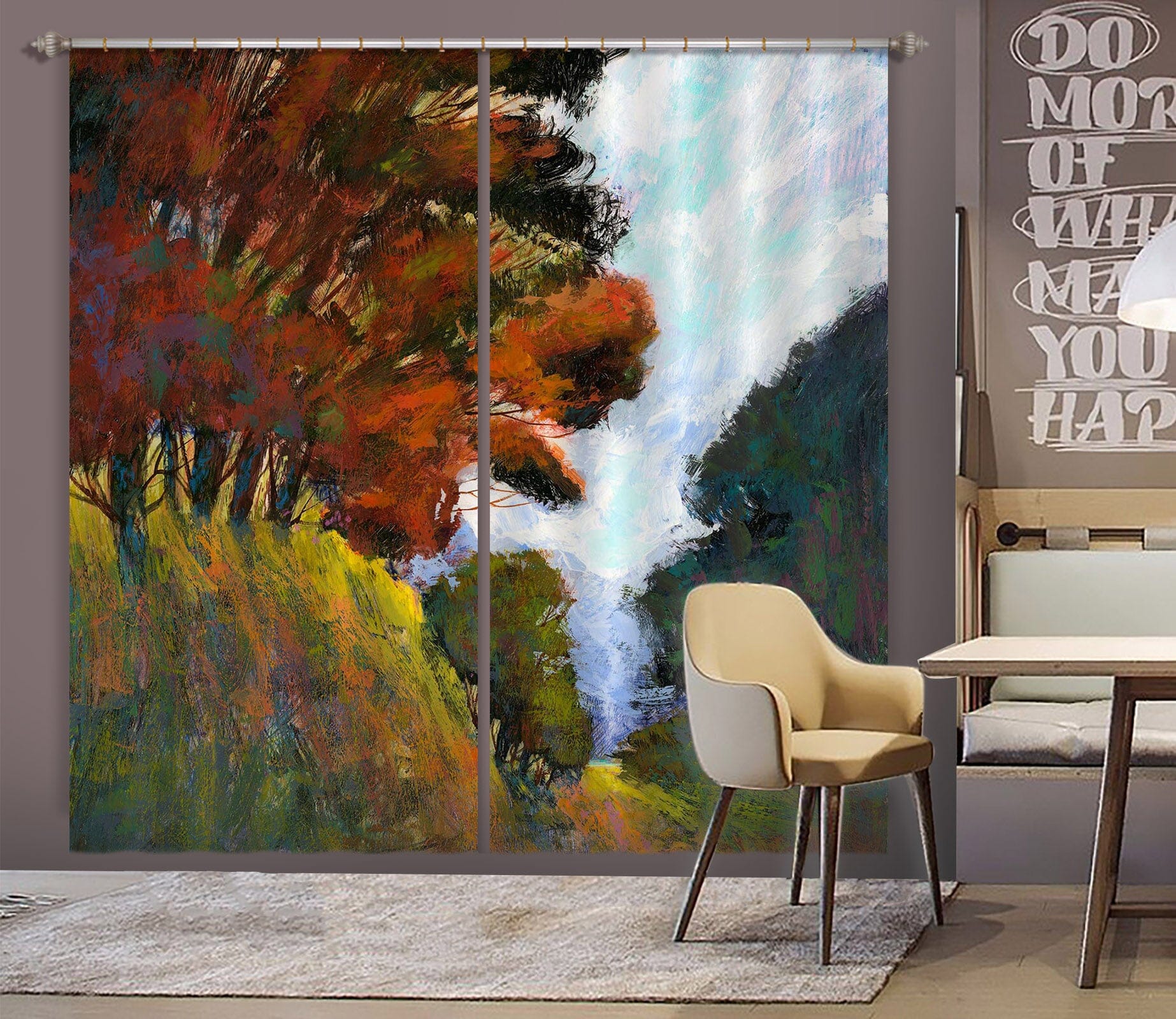 3D Forest Maple 213 Michael Tienhaara Curtain Curtains Drapes Curtains AJ Creativity Home 