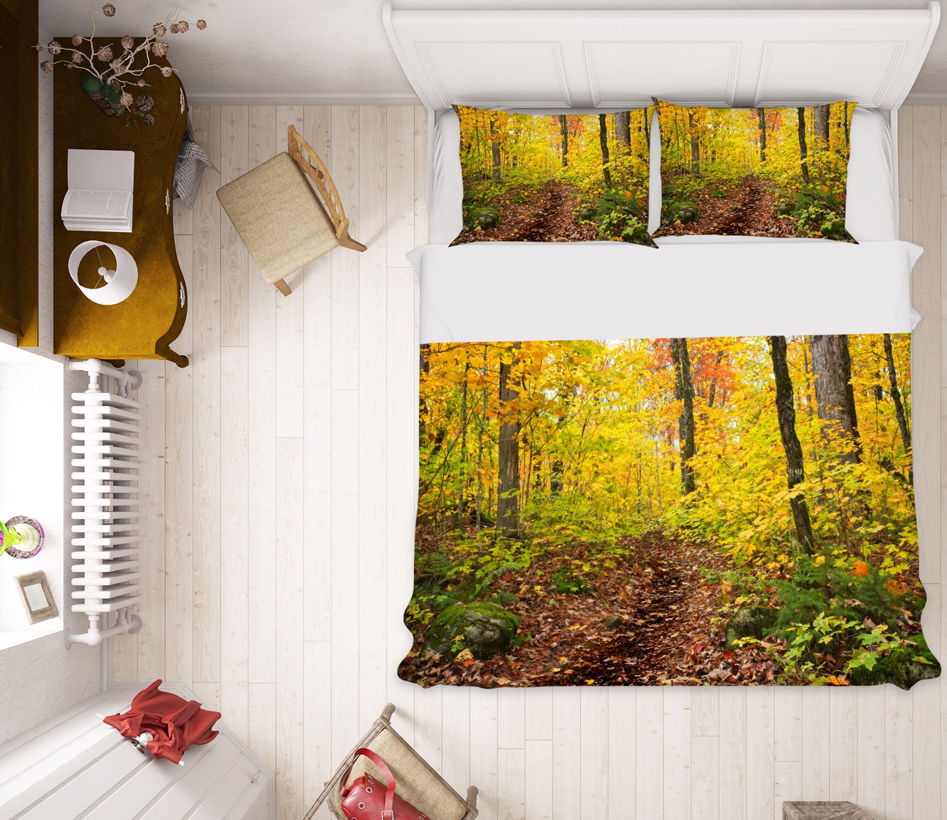 3D Forest 62003 Kathy Barefield Bedding Bed Pillowcases Quilt