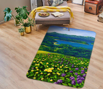 3D Flower Bush 26012 Non Slip Rug Mat