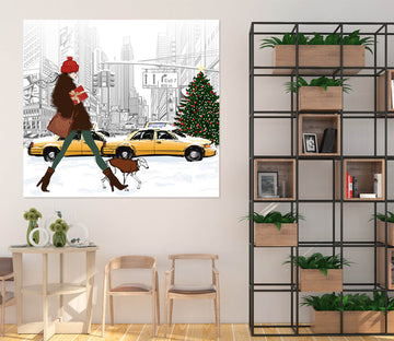 3D Pet Puppy Woman 1039 Wall Sticker