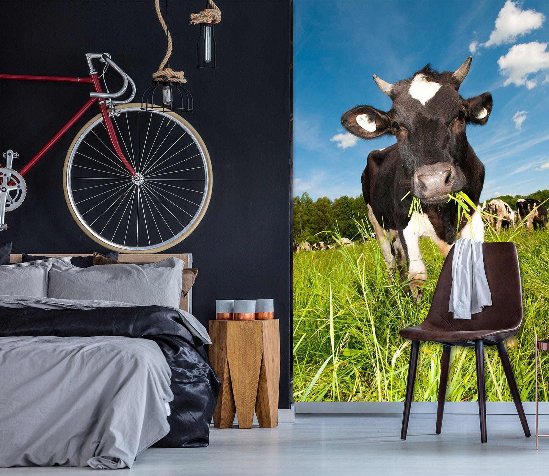 3D Cow Grass 1977 Wall Murals Wallpaper AJ Wallpaper 2 