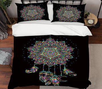 3D Black Pattern 14216 Bed Pillowcases Quilt
