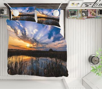 3D Sky Lake 59147 Bed Pillowcases Quilt