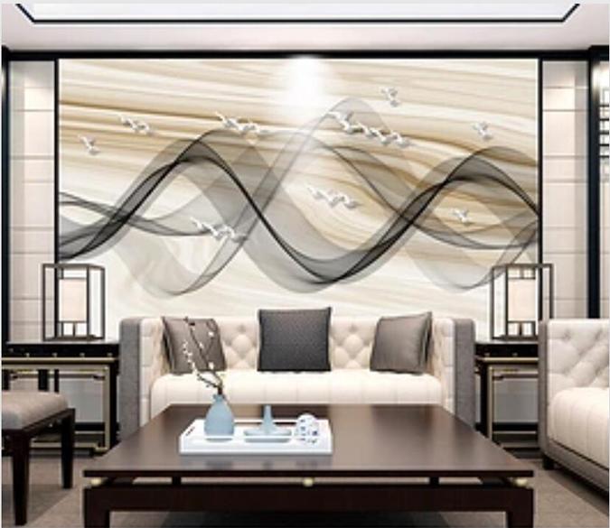 3D Black Wave 889 Wall Murals Wallpaper AJ Wallpaper 2 