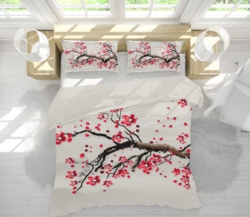 3D Plum Blossom Branch 12087 Bed Pillowcases Quilt