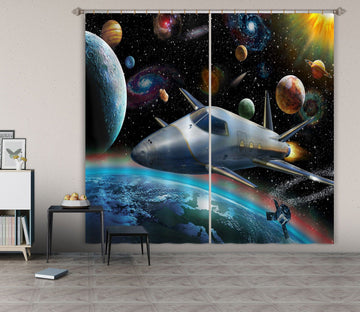 3D Planet Spaceship 060 Adrian Chesterman Curtain Curtains Drapes Curtains AJ Creativity Home 