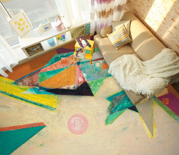 3D Colorful Triangle Pattern 9932 Allan P. Friedlander Floor Mural