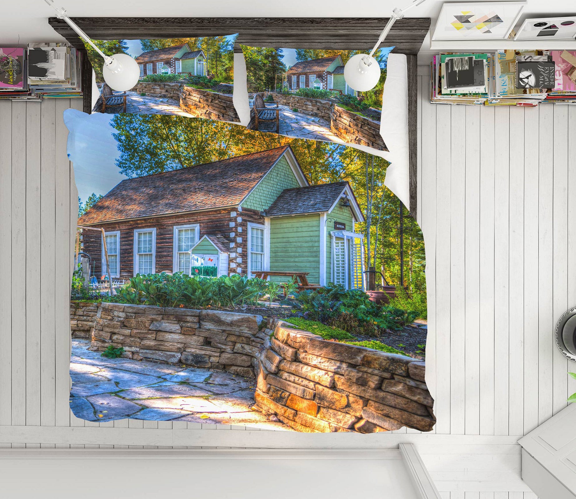 3D Houses 12218 Bed Pillowcases Quilt