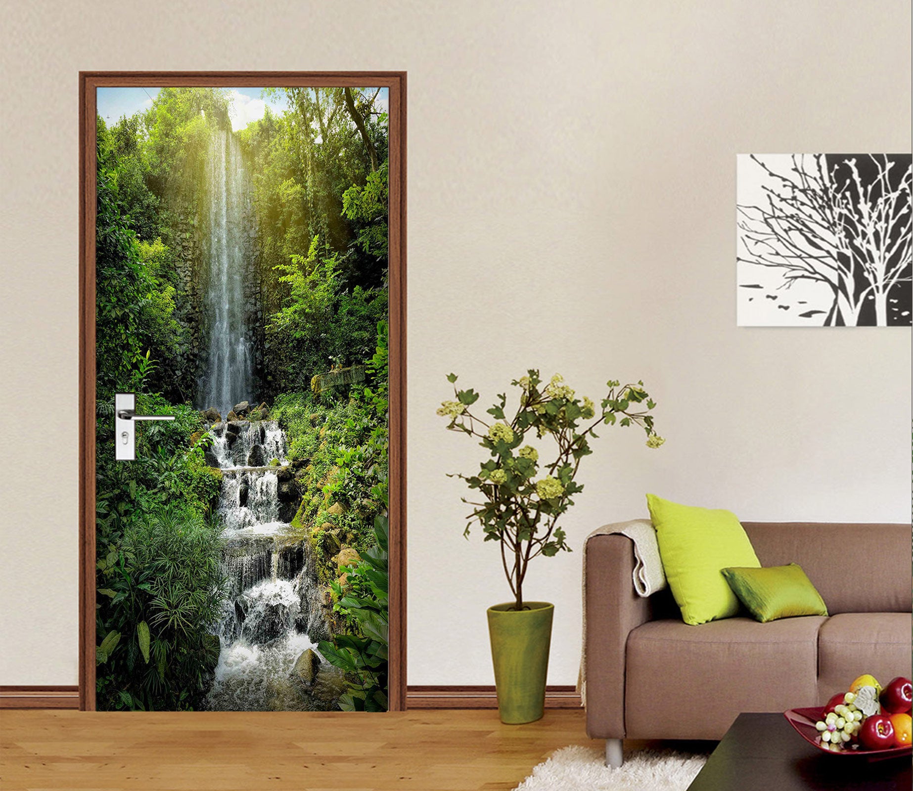3D Jungle Water 24139 Door Mural