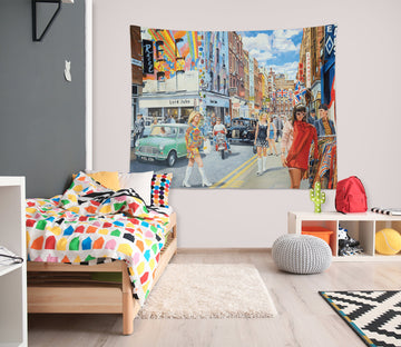 3D City Building Street 11243 Trevor Mitchell Tapestry Hanging Cloth Hang