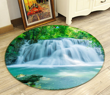 3D Waterfall 81121 Round Non Slip Rug Mat