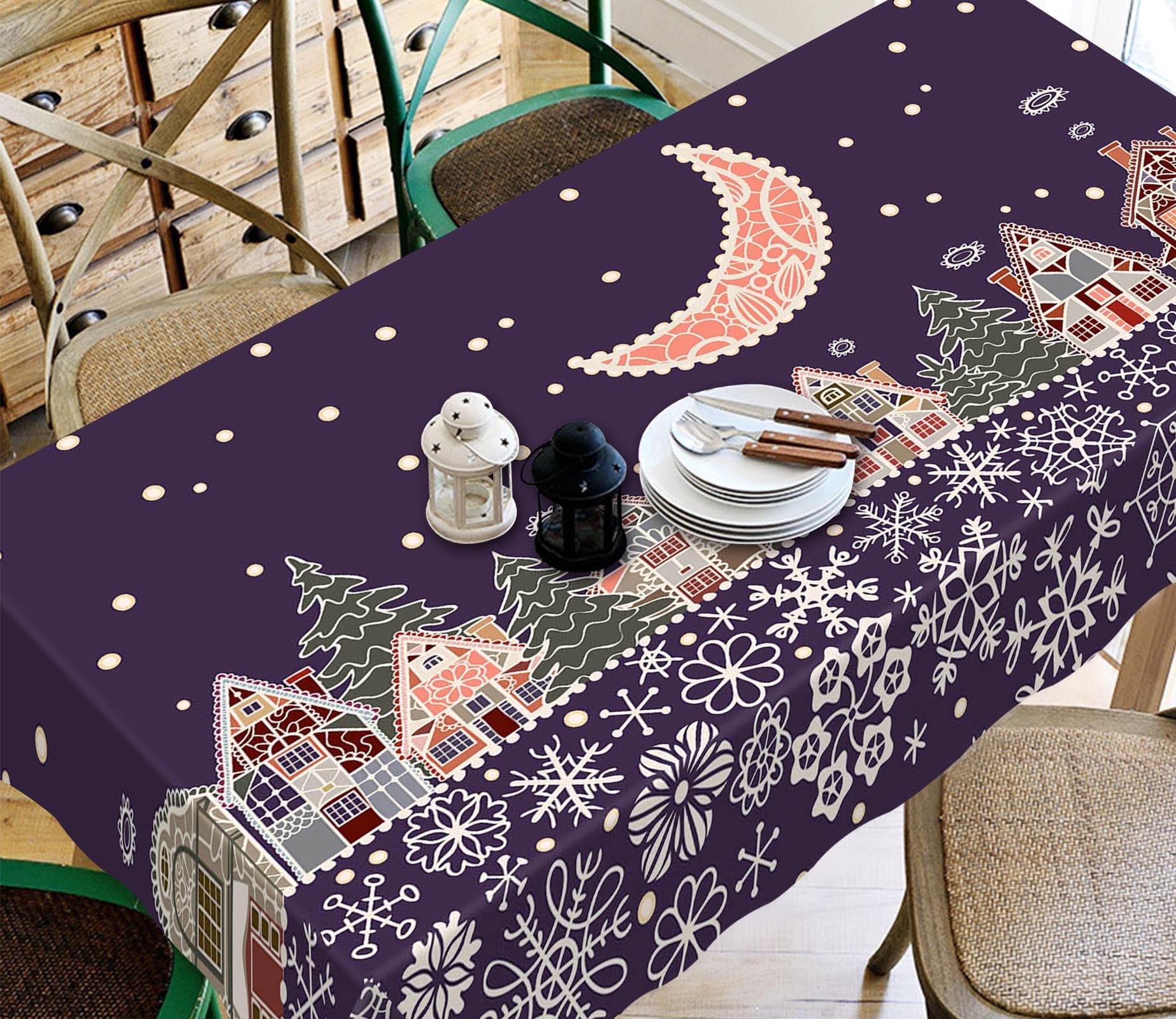 3D Cartoon Moon Lace 29 Tablecloths Tablecloths AJ Creativity Home 
