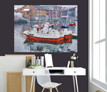 3D River Boat 105 Marco Carmassi Wall Sticker Wallpaper AJ Wallpaper 2 