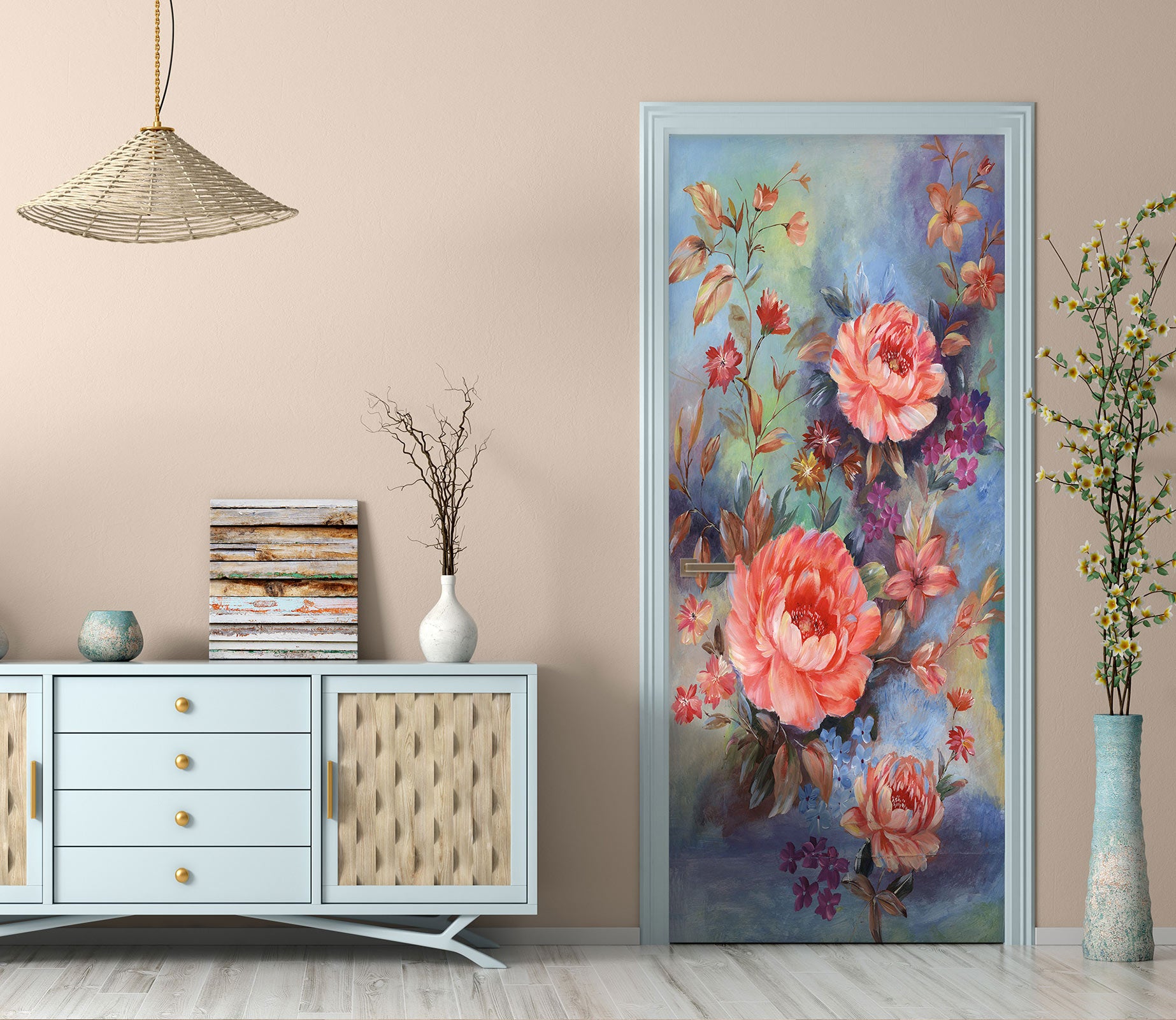 3D Flower 24126 Door Mural