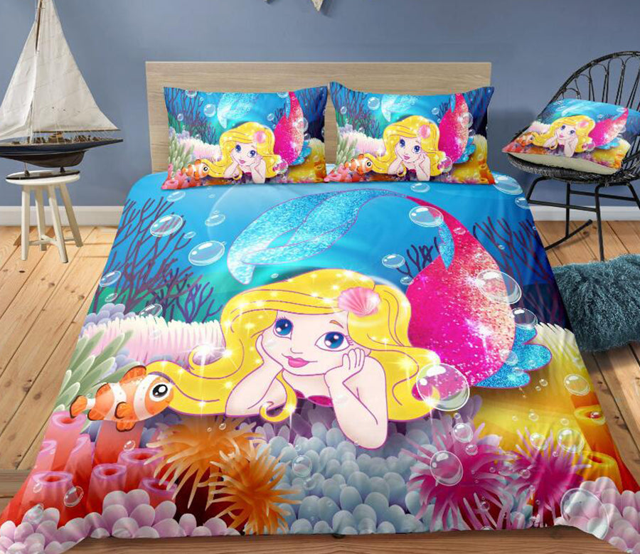3D Mermaid 1134 Bed Pillowcases Quilt