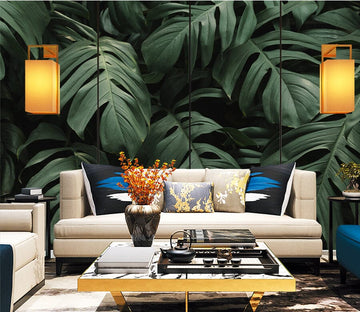 3D Jungle Leaves WC051 Wall Murals Wallpaper AJ Wallpaper 2 