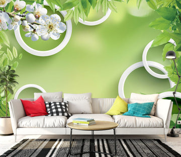 3D Green Leaf 1496 Wall Murals Wallpaper AJ Wallpaper 2 