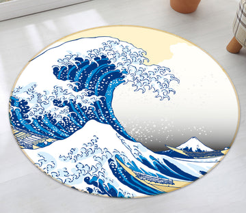 3D Waves 71206 Round Non Slip Rug Mat