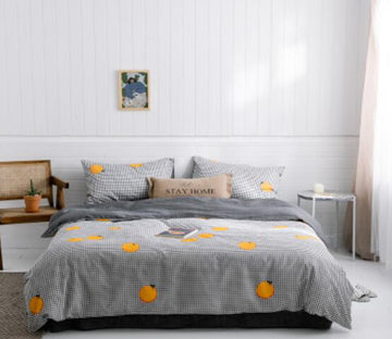 3D Orange 40090 Bed Pillowcases Quilt