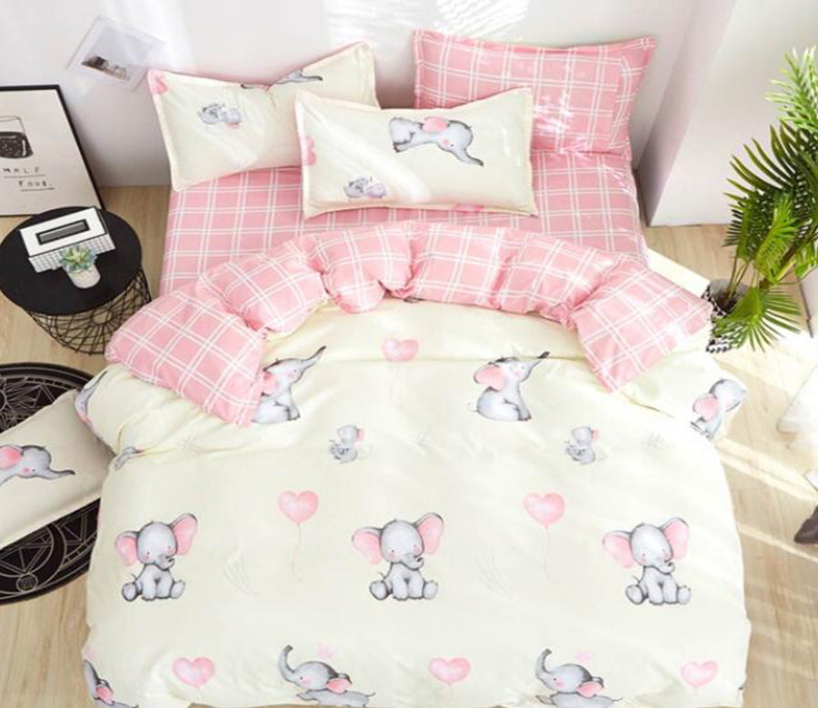 3D Elephant 7169 Bed Pillowcases Quilt