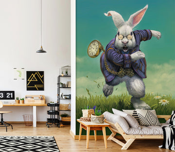 3D White Rabbit 1570 Wall Murals Exclusive Designer Vincent Wallpaper AJ Wallpaper 2 