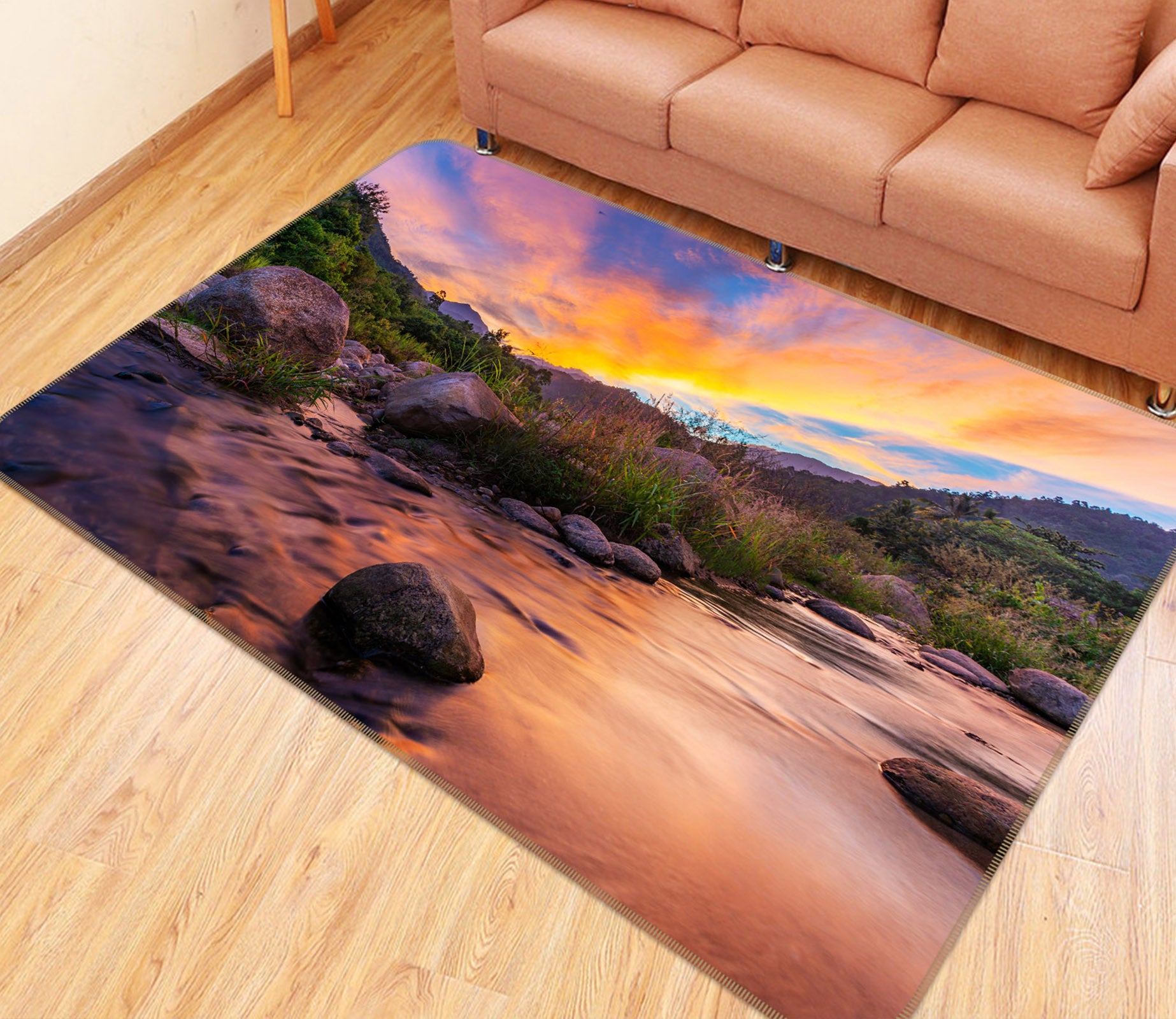 3D Water Sky 29147 Non Slip Rug Mat