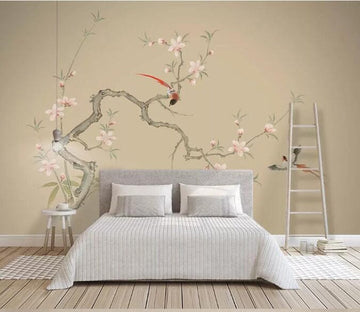3D Branch Bird 1868 Wall Murals Wallpaper AJ Wallpaper 2 