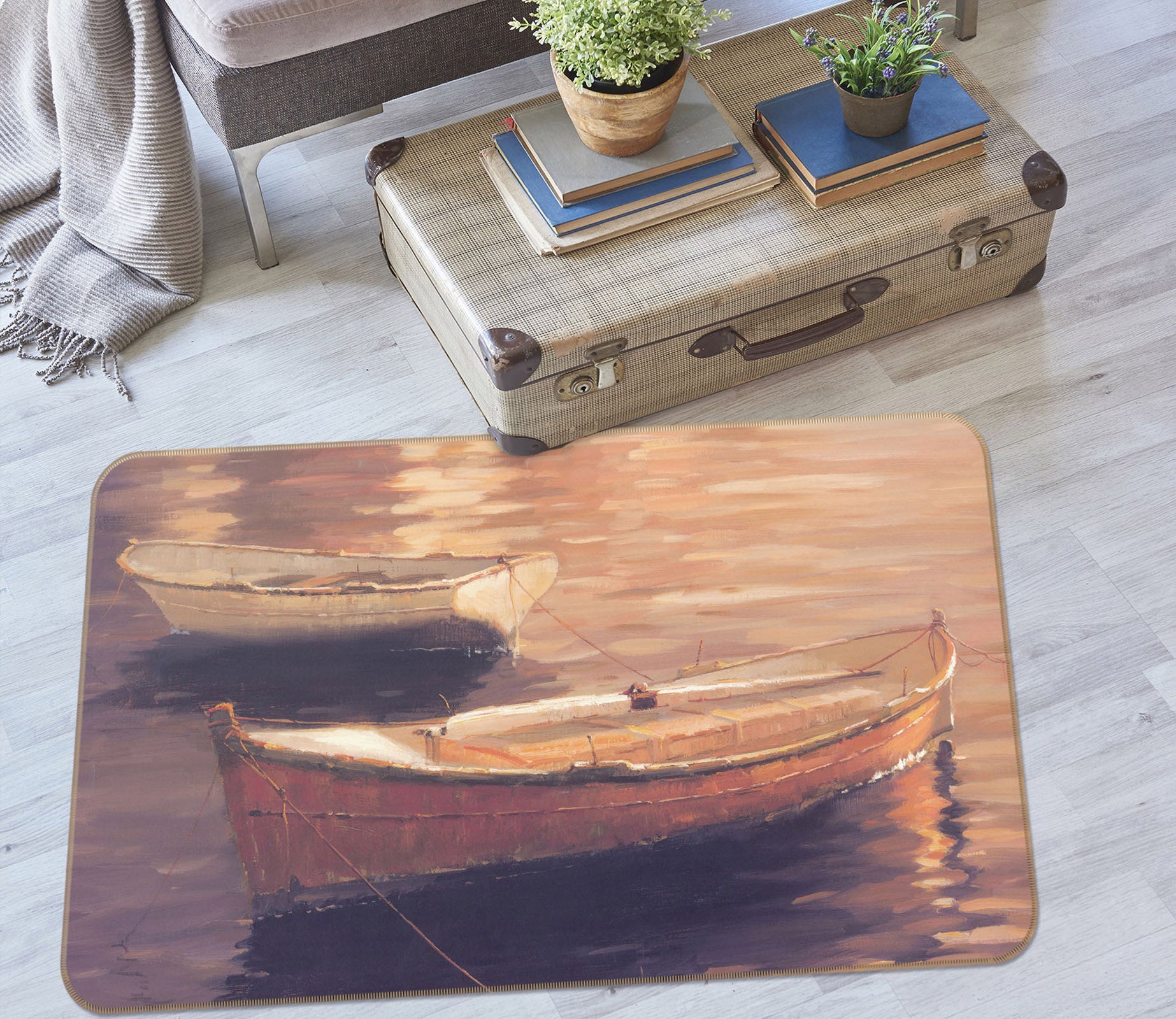3D Sailboat 32047 Non Slip Rug Mat