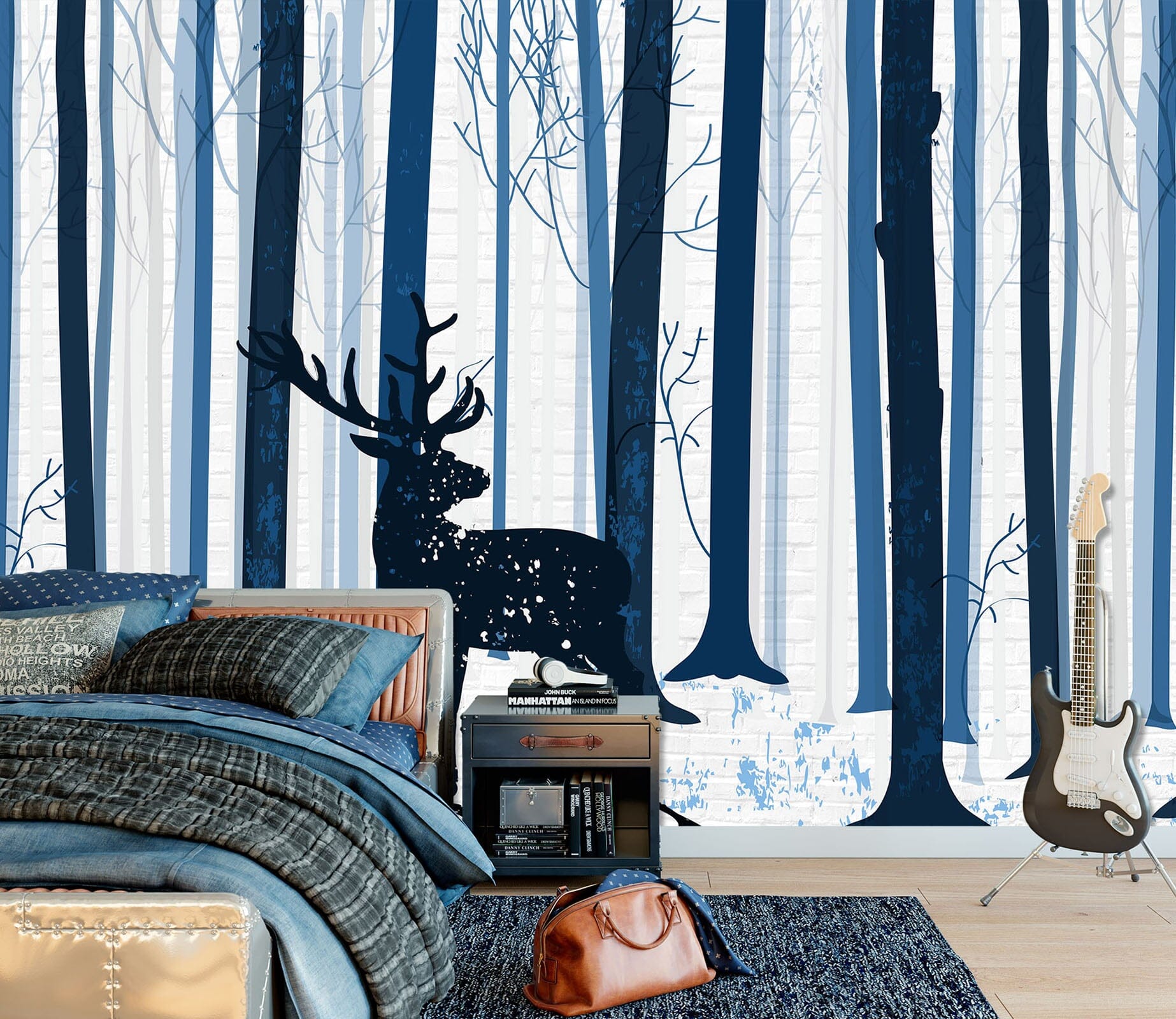 3D Night Forest 1457 Wall Murals Wallpaper AJ Wallpaper 2 